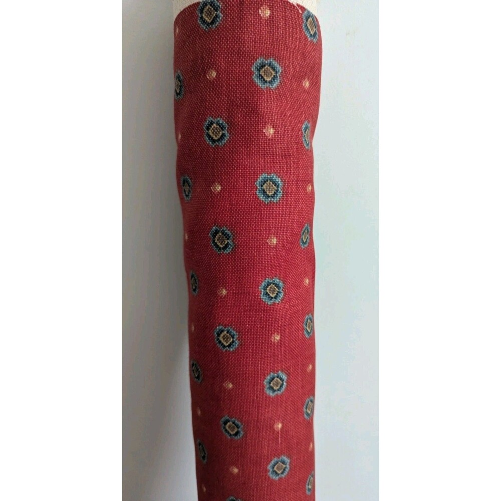 Vintage True Red Foulard Upholstery Interior Drapery FABRIC 56" x 3 7/8 Yds 90s